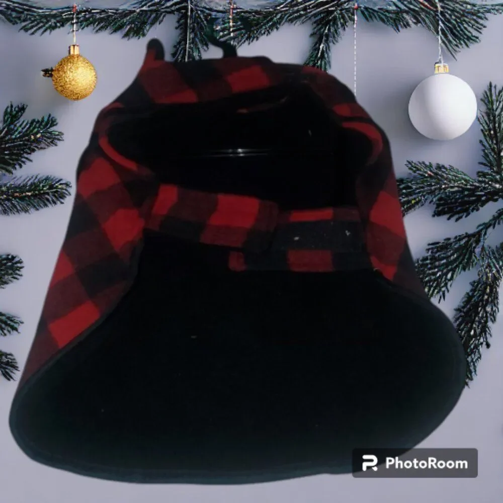 Large Tartan Plaid Dog Coat NWT | Eddie Bauer Holiday Scandi X